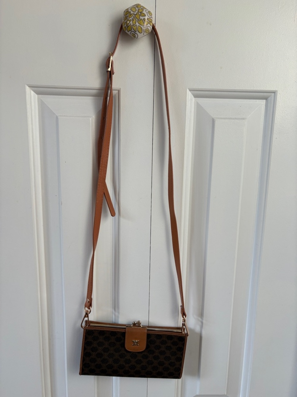 Authentic Vintage Celine Upcycle Long Wallet on Strap